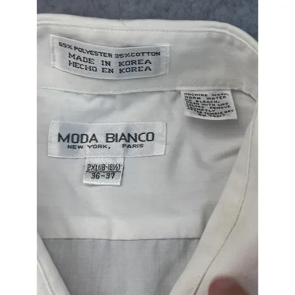 Moda Bianco Dress Shirt Pearl Beaded Floral Sequin Western Cowboy Cream White - Picture 3 of 13